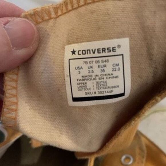 Converse Unisex Size 3 Orange Blue Cat High Top Sneakers - Picture 13 of 13